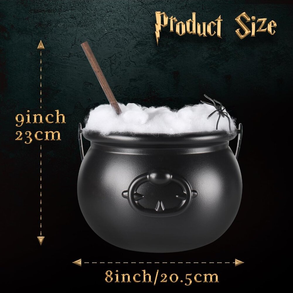 Halloween Decorations Indoor - Magic Auto Mixing Witches Cauldron  Black Plastic - Picture 2 of 9